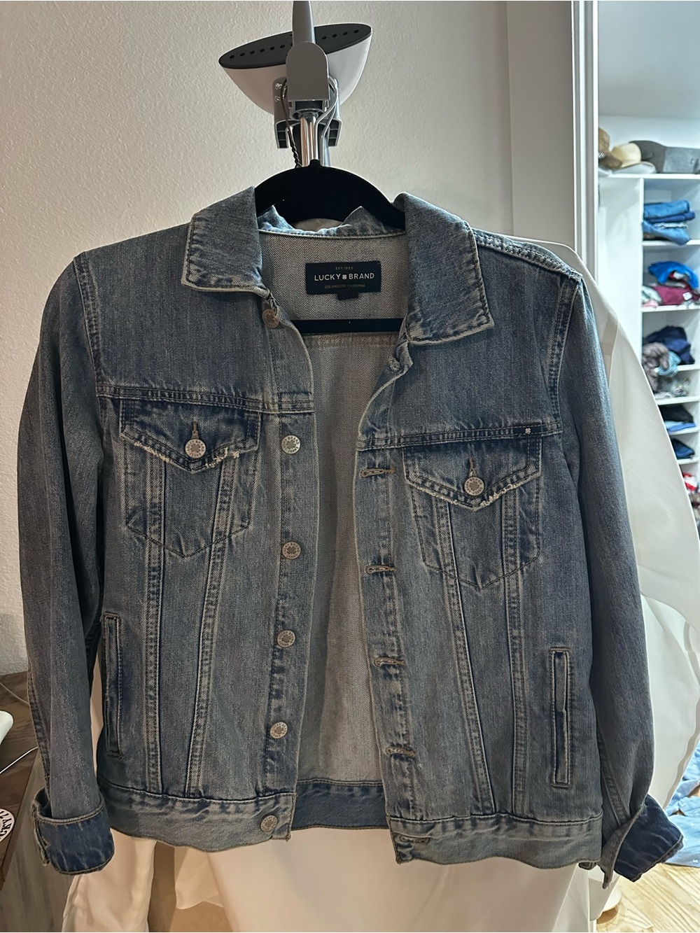 Lucky Brand Faded Light Blue Denim Jacket